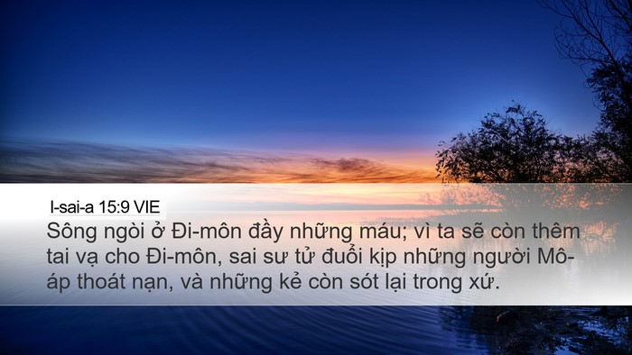 I-sai-a 15:9 VIE Bible Verse Image