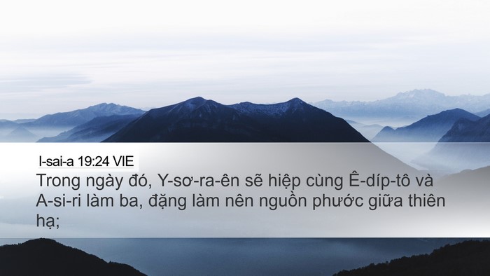 I-sai-a 19:24 VIE Bible Verse Image