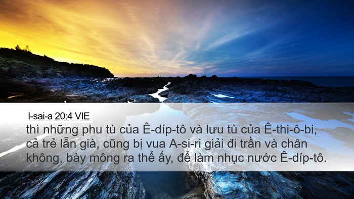 I-sai-a 20:4 VIE Bible Verse Image