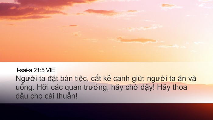 I-sai-a 21:5 VIE Bible Verse Image