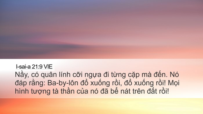 I-sai-a 21:9 VIE Bible Verse Image