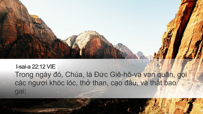 I-sai-a 22:12 VIE Bible Verse Image