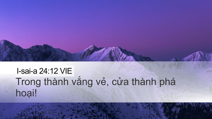 I-sai-a 24:12 VIE Bible Verse Image