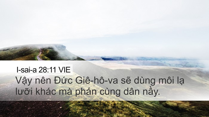 I-sai-a 28:11 VIE Bible Verse Image