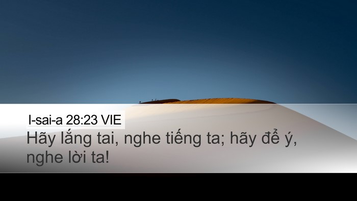 I-sai-a 28:23 VIE Bible Verse Image