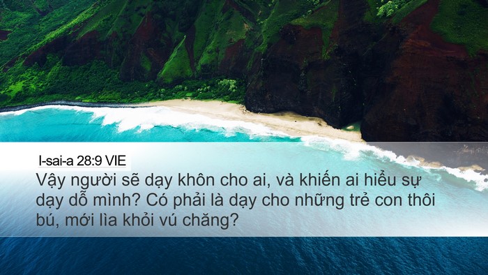 I-sai-a 28:9 VIE Bible Verse Image
