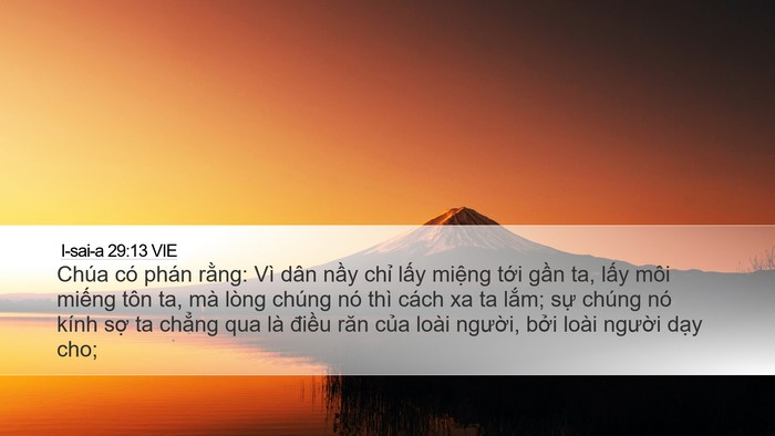 I-sai-a 29:13 VIE Bible Verse Image