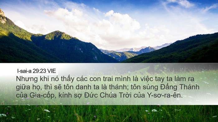 I-sai-a 29:23 VIE Bible Verse Image