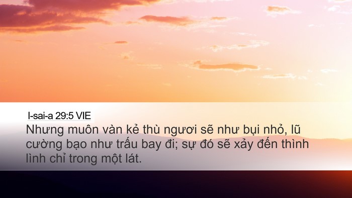I-sai-a 29:5 VIE Bible Verse Image
