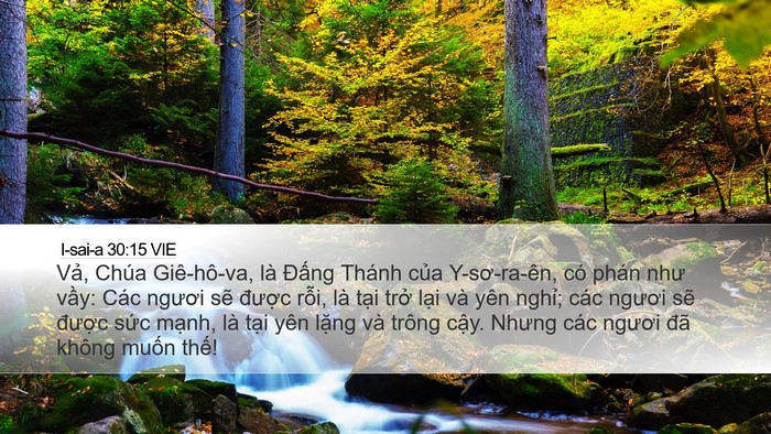 I-sai-a 30:15 VIE Bible Verse Image