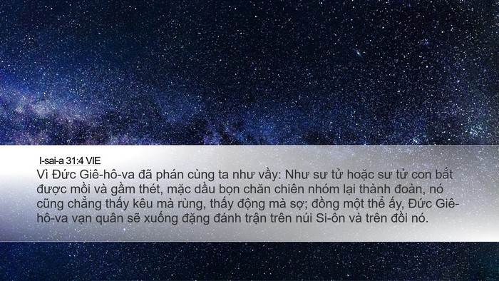 I-sai-a 31:4 VIE Bible Verse Image