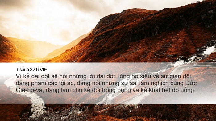 I-sai-a 32:6 VIE Bible Verse Image