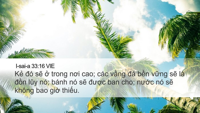 I-sai-a 33:16 VIE Bible Verse Image
