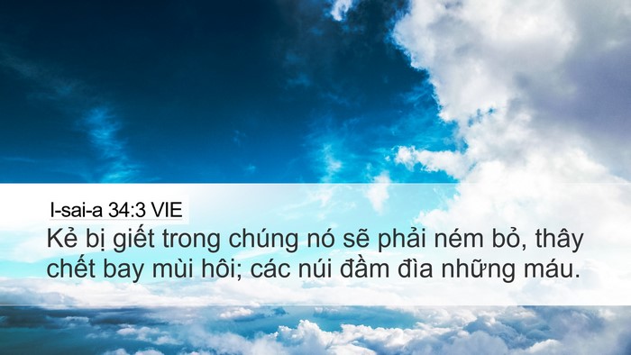 I-sai-a 34:3 VIE Bible Verse Image