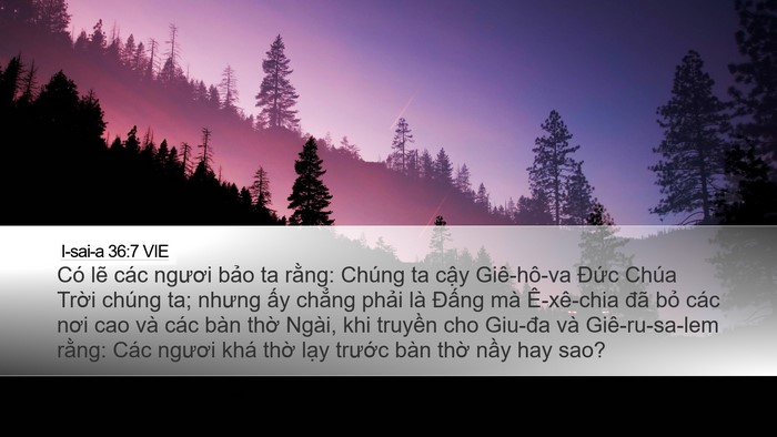 I-sai-a 36:7 VIE Bible Verse Image