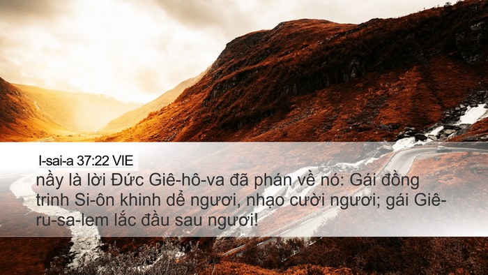 I-sai-a 37:22 VIE Bible Verse Image