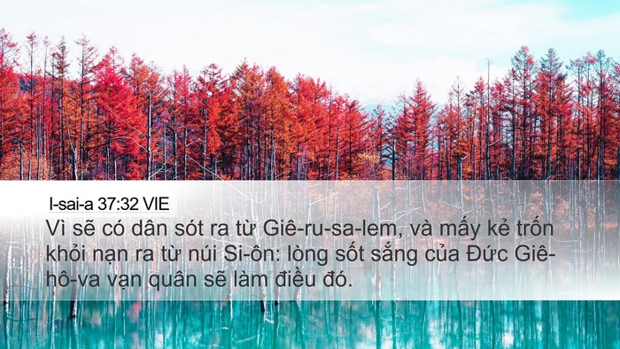 I-sai-a 37:32 VIE Bible Verse Image