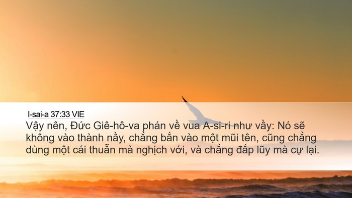I-sai-a 37:33 VIE Bible Verse Image