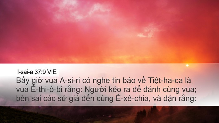I-sai-a 37:9 VIE Bible Verse Image