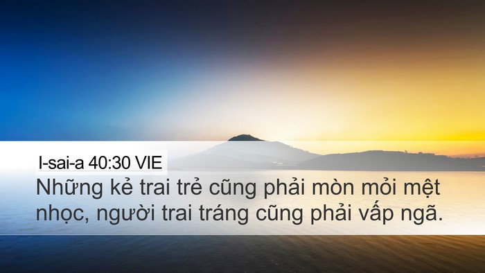 I-sai-a 40:30 VIE Bible Verse Image