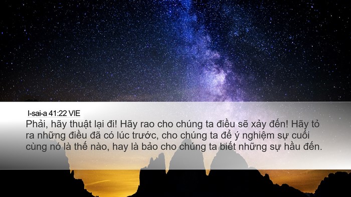 I-sai-a 41:22 VIE Bible Verse Image