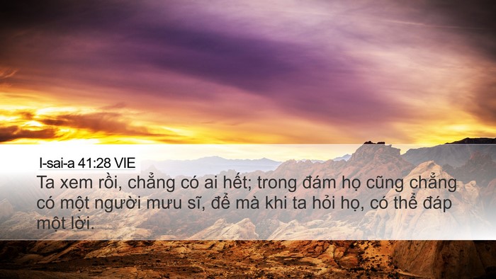 I-sai-a 41:28 VIE Bible Verse Image