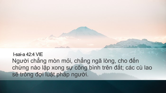 I-sai-a 42:4 VIE Bible Verse Image