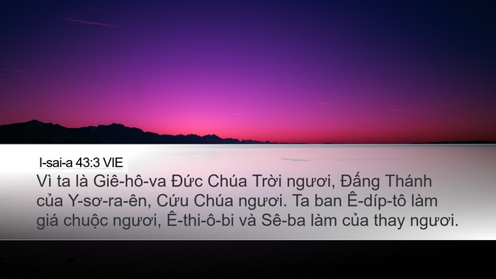 I-sai-a 43:3 VIE Bible Verse Image