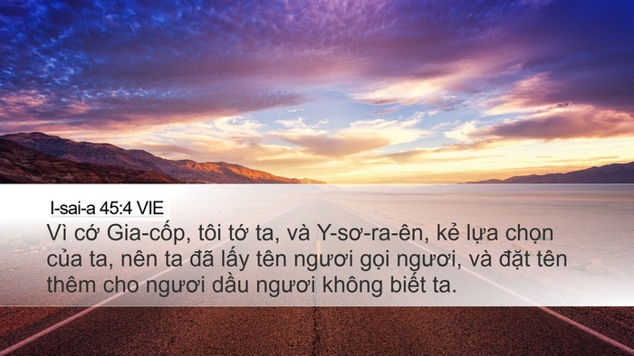 I-sai-a 45:4 VIE Bible Verse Image