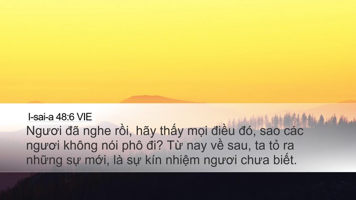 I-sai-a 48:6 VIE Bible Verse Image