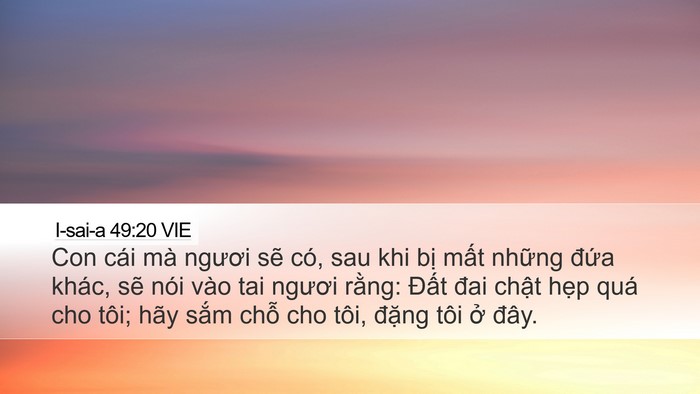 I-sai-a 49:20 VIE Bible Verse Image
