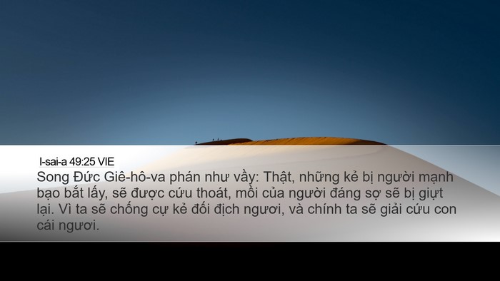I-sai-a 49:25 VIE Bible Verse Image