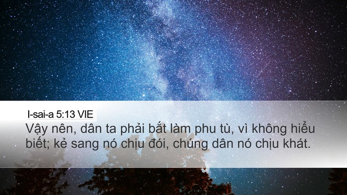 I-sai-a 5:13 VIE Bible Verse Image