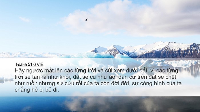 I-sai-a 51:6 VIE Bible Verse Image