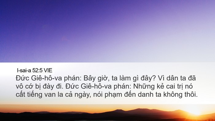 I-sai-a 52:5 VIE Bible Verse Image