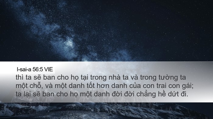 I-sai-a 56:5 VIE Bible Verse Image