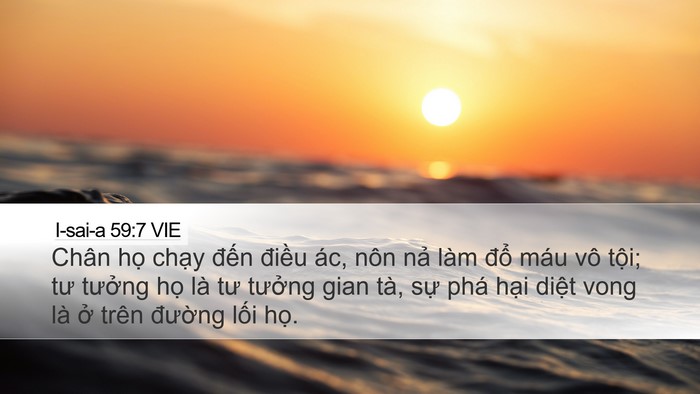I-sai-a 59:7 VIE Bible Verse Image