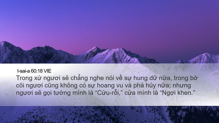I-sai-a 60:18 VIE Bible Verse Image