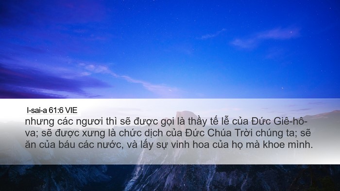 I-sai-a 61:6 VIE Bible Verse Image