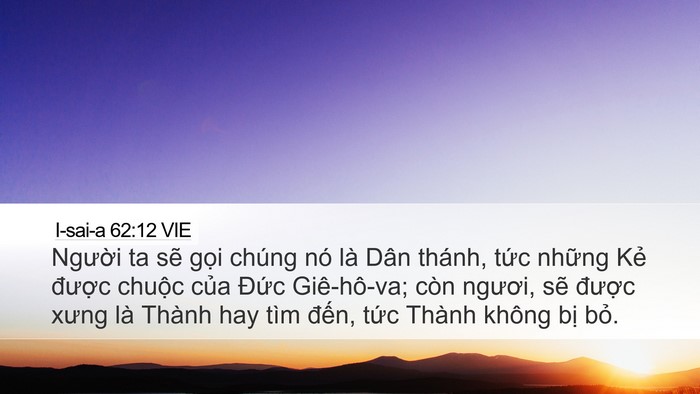 I-sai-a 62:12 VIE Bible Verse Image