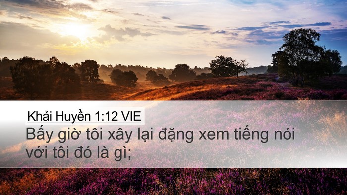 Khải Huyền 1:12 VIE Bible Verse Image