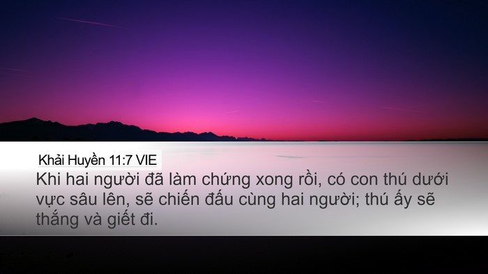 Khải Huyền 11:7 VIE Bible Verse Image