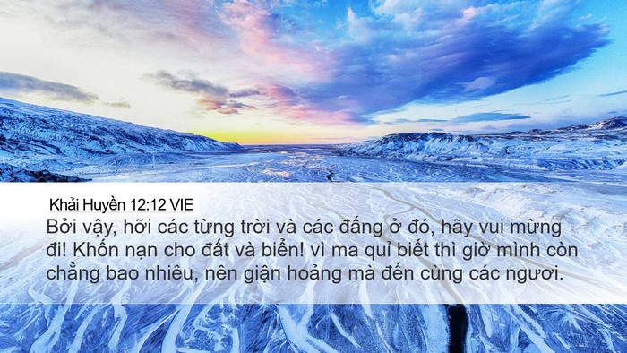 Khải Huyền 12:12 VIE Bible Verse Image