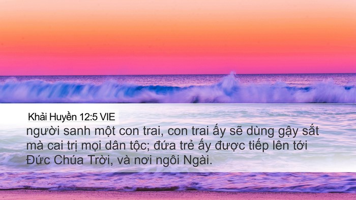 Khải Huyền 12:5 VIE Bible Verse Image