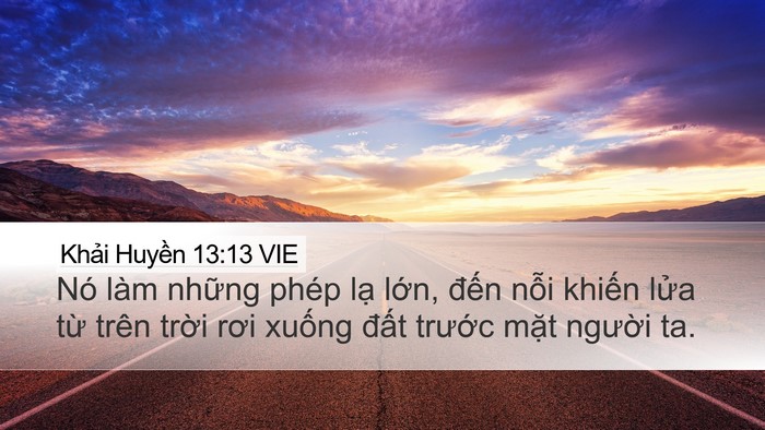 Khải Huyền 13:13 VIE Bible Verse Image