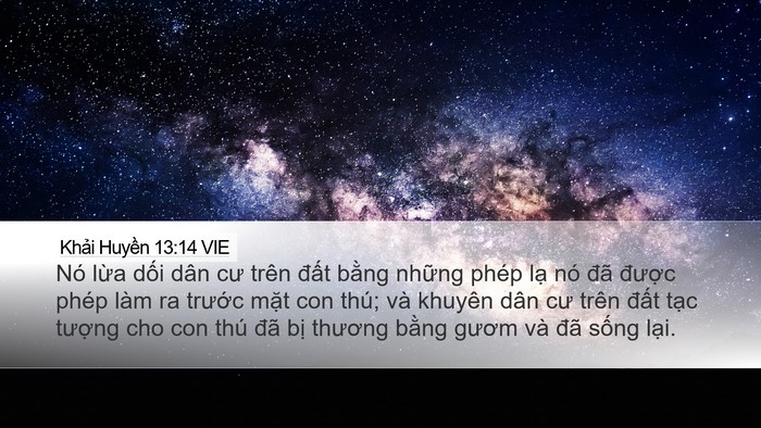 Khải Huyền 13:14 VIE Bible Verse Image