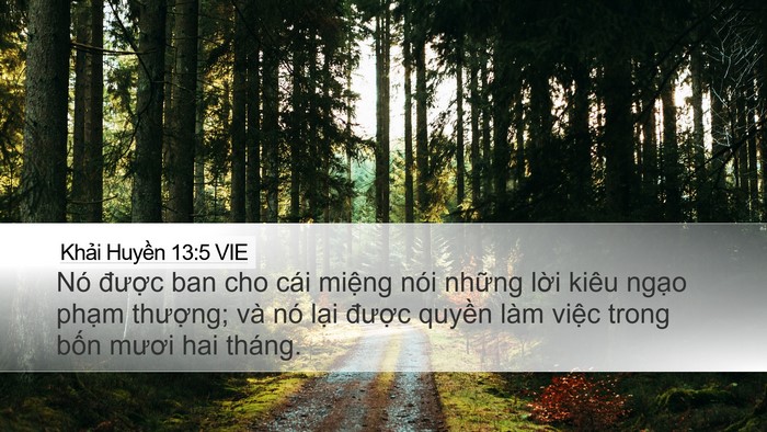 Khải Huyền 13:5 VIE Bible Verse Image