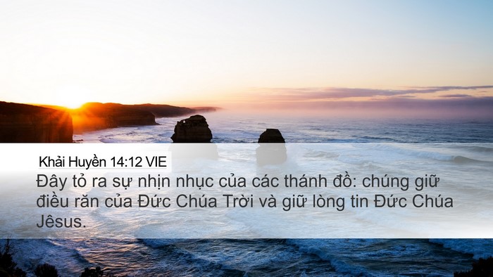 Khải Huyền 14:12 VIE Bible Verse Image