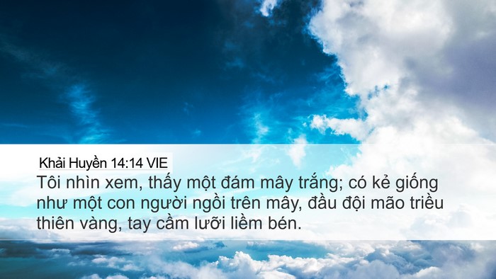 Khải Huyền 14:14 VIE Bible Verse Image