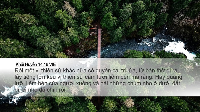 Khải Huyền 14:18 VIE Bible Verse Image